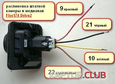 распиновка штатной камеры медианав эволюшн Каптур.jpg | Рено Каптур Клуб Россия | Форум KAPTUR.SU