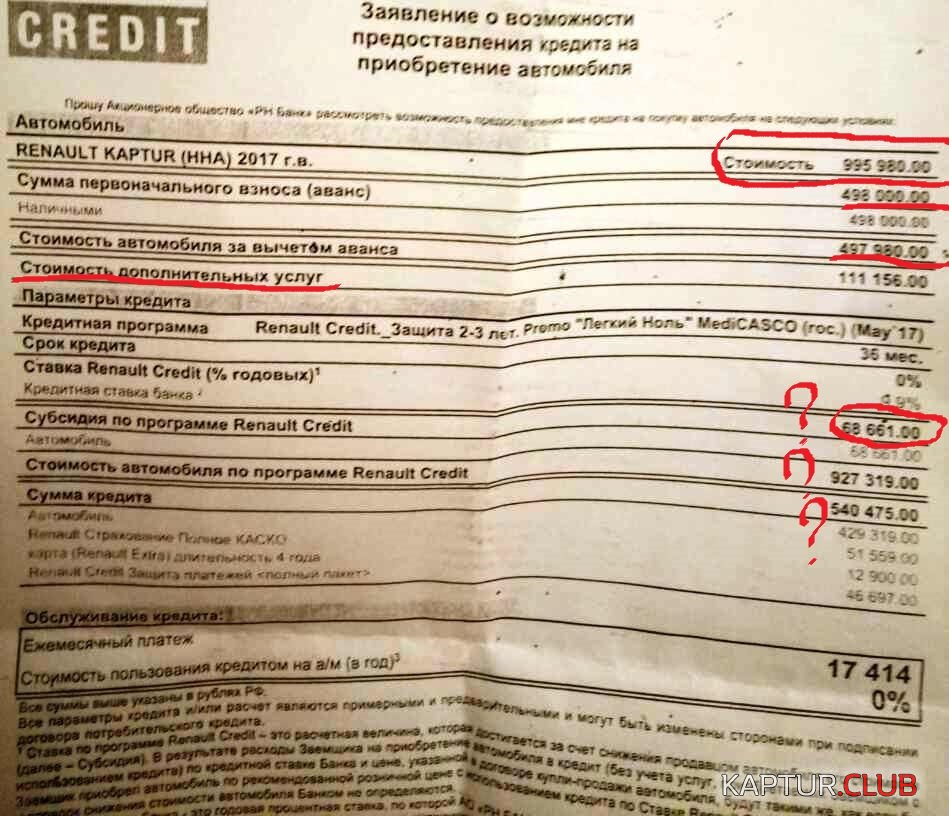 РЕНО КРЕДИТ.jpg | Рено Каптур Клуб Россия | Форум KAPTUR.SU