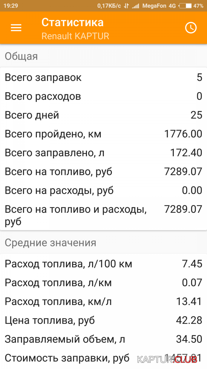 Screenshot_2018-07-26-19-29-18-389_com.blogspot.fuelmeter.png | Рено Каптур Клуб Россия | Форум KAPTUR.SU